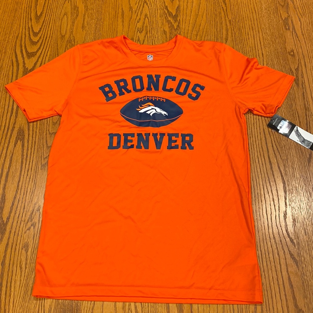 NFL, Denver Broncos, T-shirt, Youth Large 14-16, 100% Polyester, Football